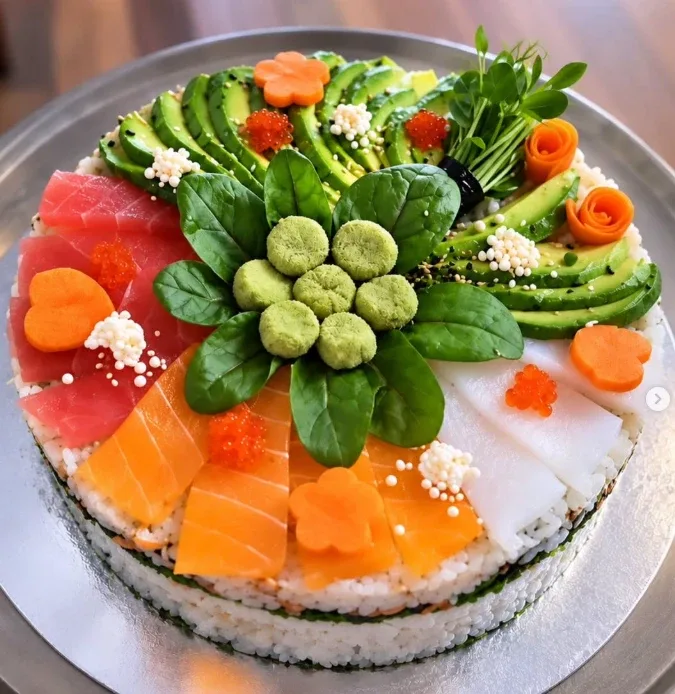 A Kaze Bento custom sushi cake